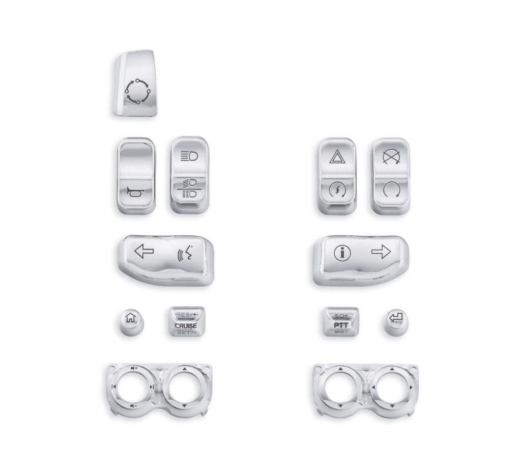 HARLEY-DAVIDSON CHROME SWITCH CAP KIT