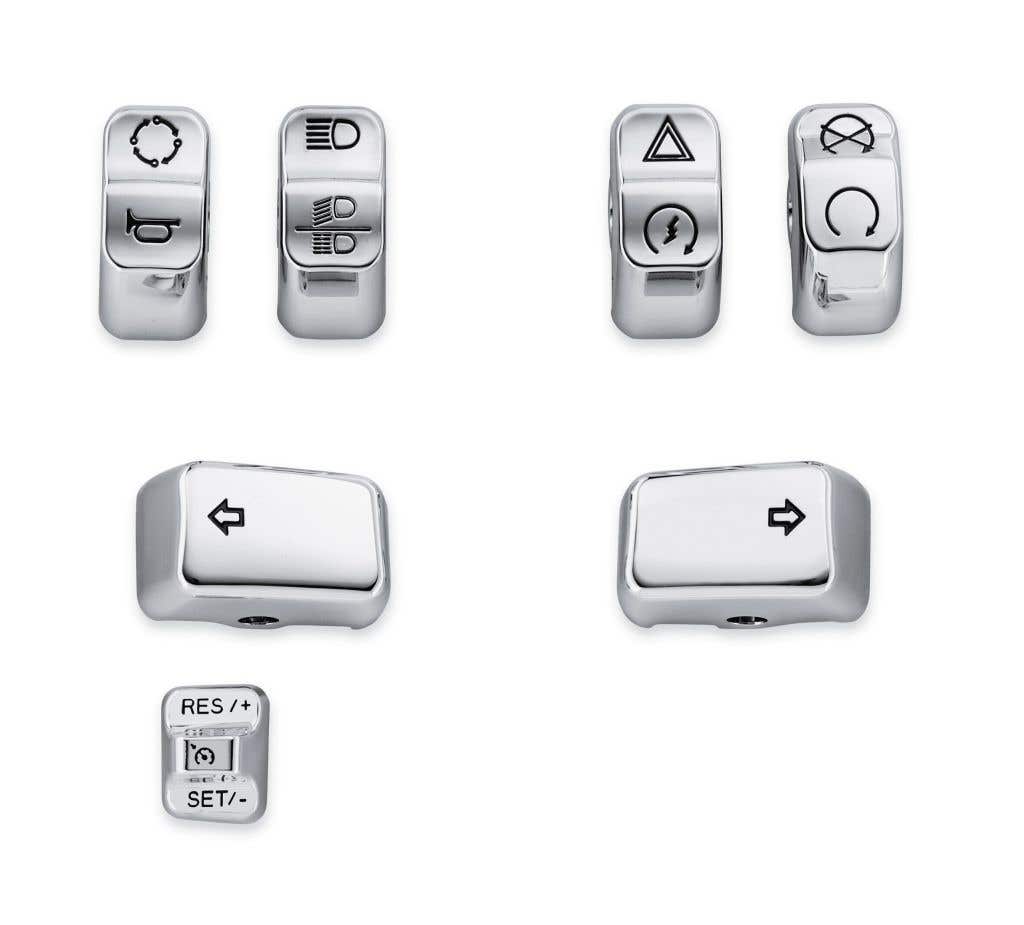 HARLEY-DAVIDSON CHROME SWITCH CAP KIT