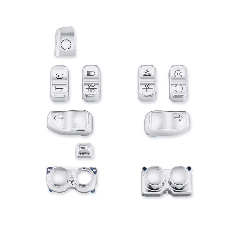 HARLEY-DAVIDSON CHROME SWITCH CAP KIT