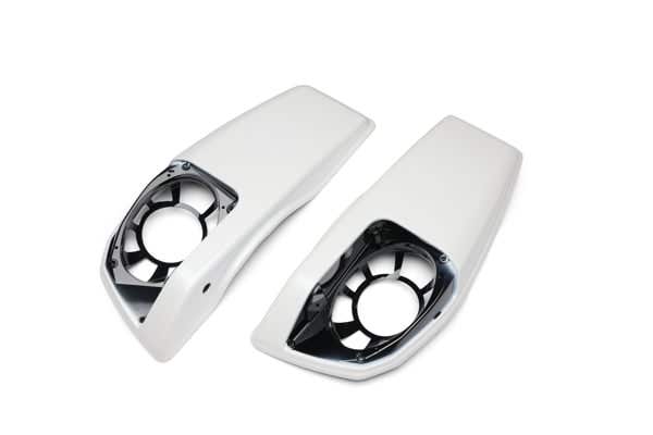 HARLEY-DAVIDSON SADDLEBAG SPEAKER LIDS - WHITE ONYX PEARL