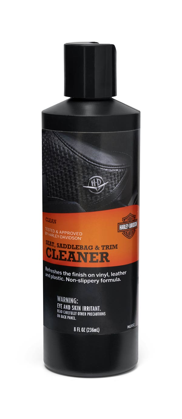 HARLEY-DAVIDSON SEAT SADDLEBAG AND TRIM CLEANER 8 OZ BOTTLE