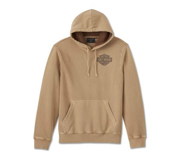 HARLEY-DAVIDSON MENS EAGLE SOARS ALONE SLUB HOODIE