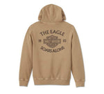 HARLEY-DAVIDSON MENS EAGLE SOARS ALONE SLUB HOODIE