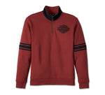 HARLEY-DAVIDSON MENS BAR & SHIELD 1/4 ZIP SWEATSHIRT