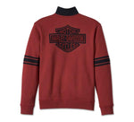 HARLEY-DAVIDSON MENS BAR & SHIELD 1/4 ZIP SWEATSHIRT
