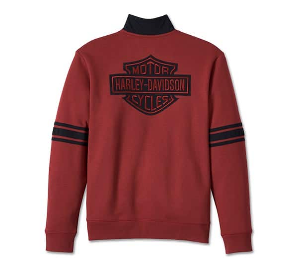 HARLEY-DAVIDSON MENS BAR & SHIELD 1/4 ZIP SWEATSHIRT