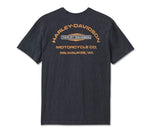 HARLEY-DAVIDSON MENS STACKED BAR & SHIELD SLUB TEE