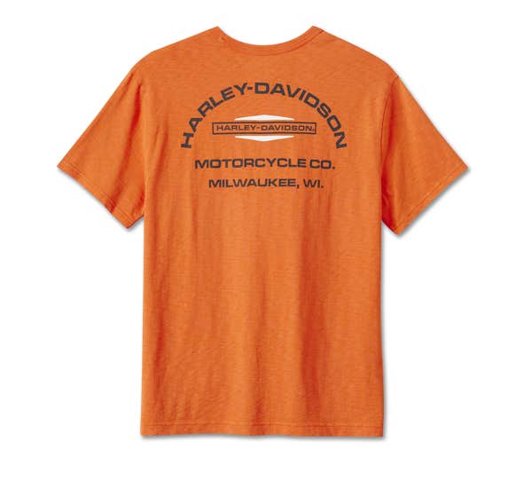 HARLEY-DAVIDSON MENS STACKED BAR & SHIELD SLUB TEE