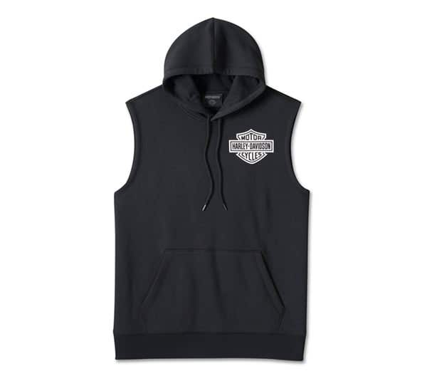 HARLEY-DAVIDSON MENS SLEEVELESS HOODIE