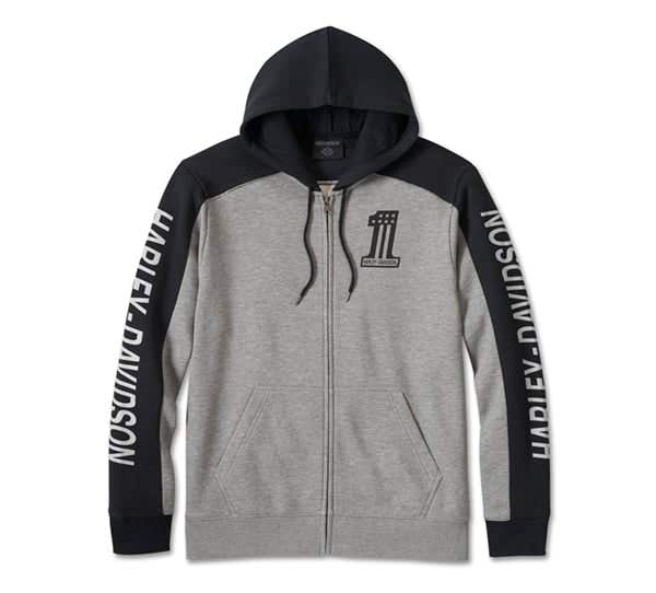 HARLEY-DAVIDSON MENS #1 VICTORY ZIP-UP HOODIE