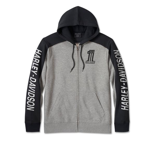 HARLEY-DAVIDSON MENS #1 VICTORY ZIP-UP HOODIE