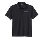 HARLEY-DAVIDSON MENS STACKED BAR & SHIELD POLO