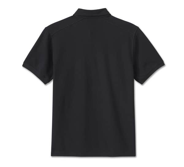 HARLEY-DAVIDSON MENS STACKED BAR & SHIELD POLO