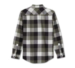 HARLEY-DAVIDSON MENS ESSENCE LONG SLEEVE FLANNEL SHIRT