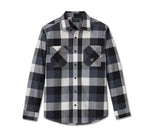 HARLEY-DAVIDSON MENS ESSENCE LONG SLEEVE FLANNEL SHIRT