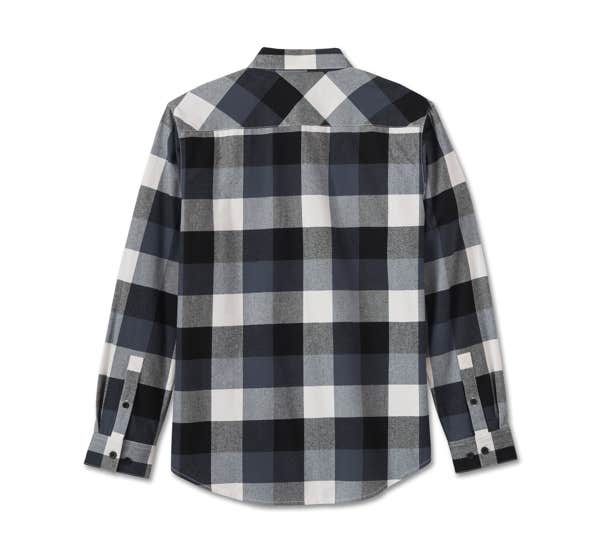 HARLEY-DAVIDSON MENS ESSENCE LONG SLEEVE FLANNEL SHIRT