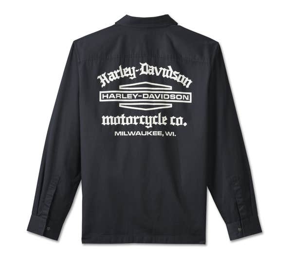 HARLEY-DAVIDSON MENS WRENCH CREW MECHANICS LONG SLEEVE SHIRT