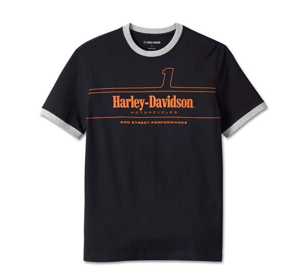 HARLEY-DAVIDSON MENS #1 RACING RINGER TEE