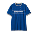 HARLEY-DAVIDSON MENS #1 RACING RINGER TEE