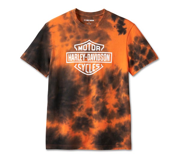 HARLEY-DAVIDSON MENS BAR & SHIELD TIE DYE TEE