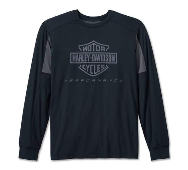 HARLEY-DAVIDSON MENS FACTORY PERFORMANCE LONG SLEEVE TEE