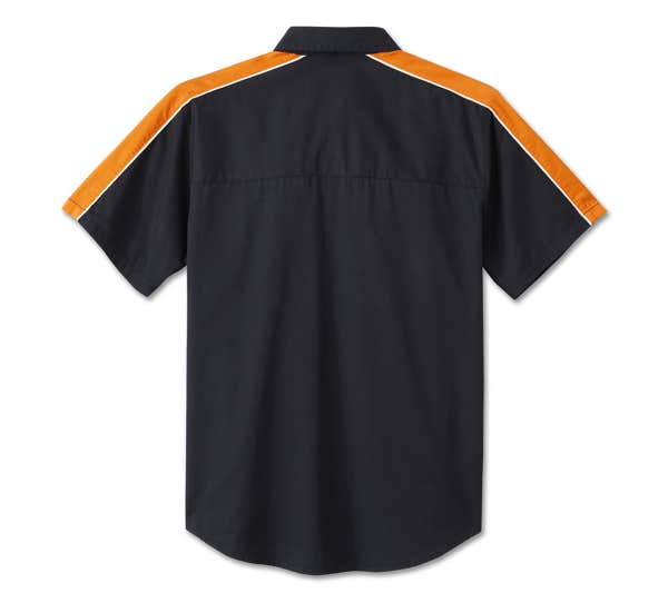 HARLEY-DAVIDSON MENS STACKED BAR & SHIELD SHORT SLEEVE SHIRT