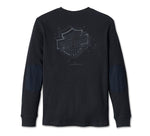 HARLEY-DAVIDSON MENS BAR & SHIELD 3D LONG SLEEVE TEE