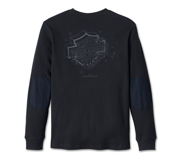 HARLEY-DAVIDSON MENS BAR & SHIELD 3D LONG SLEEVE TEE