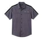 HARLEY-DAVIDSON MENS STACKED BAR & SHIELD SHORT SLEEVE SHIRT