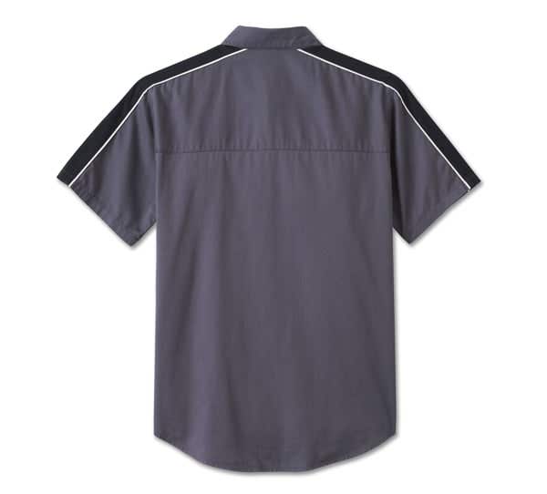 HARLEY-DAVIDSON MENS STACKED BAR & SHIELD SHORT SLEEVE SHIRT