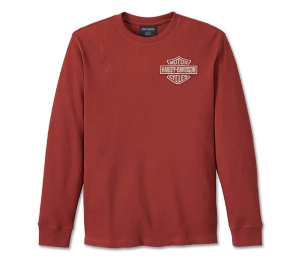 HARLEY-DAVIDSON MENS BAR & SHIELD 3D LONG SLEEVE TEE