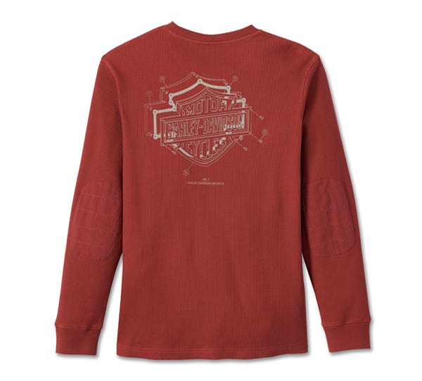 HARLEY-DAVIDSON MENS BAR & SHIELD 3D LONG SLEEVE TEE