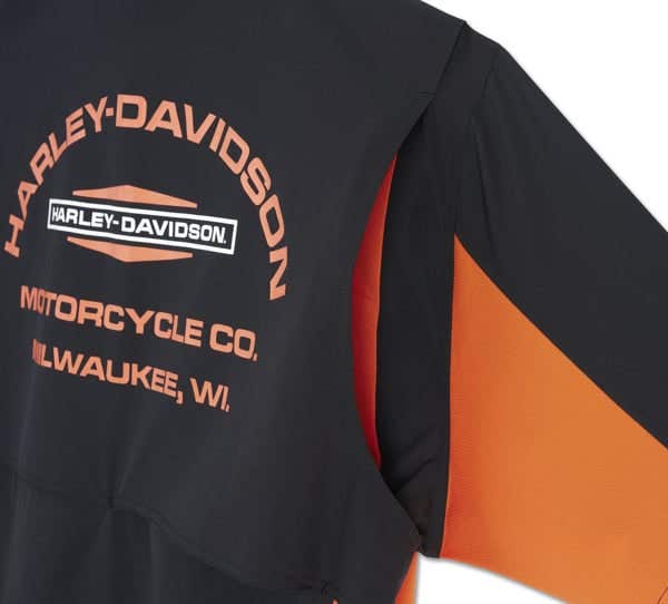 HARLEY-DAVIDSON MENS H-D TECH MILWAUKEE SHORT SLEEVE SHIRT
