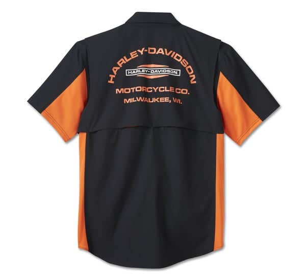 HARLEY-DAVIDSON MENS H-D TECH MILWAUKEE SHORT SLEEVE SHIRT