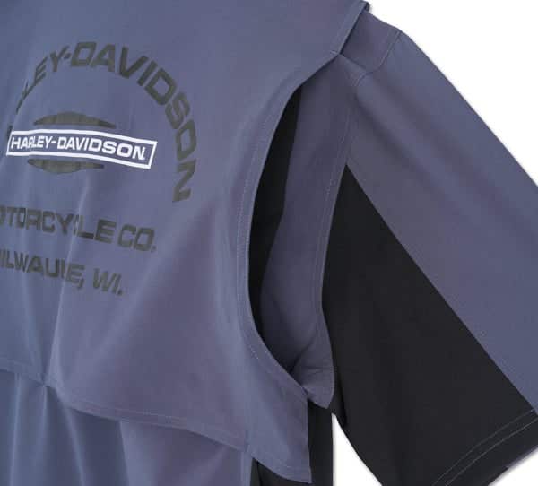 HARLEY-DAVIDSON MENS H-D TECH MILWAUKEE SHORT SLEEVE SHIRT
