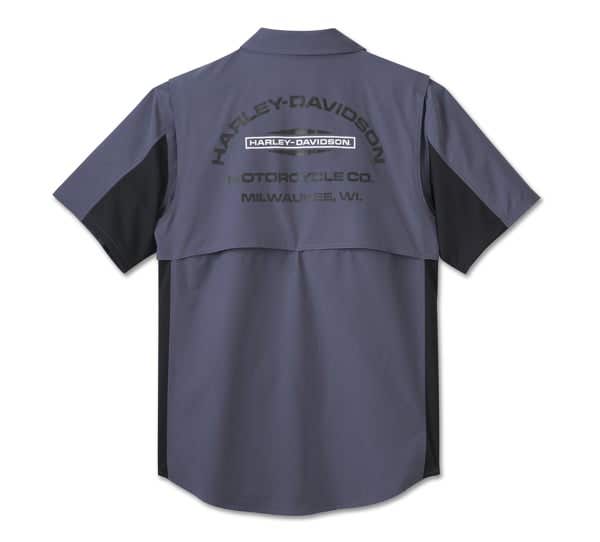 HARLEY-DAVIDSON MENS H-D TECH MILWAUKEE SHORT SLEEVE SHIRT