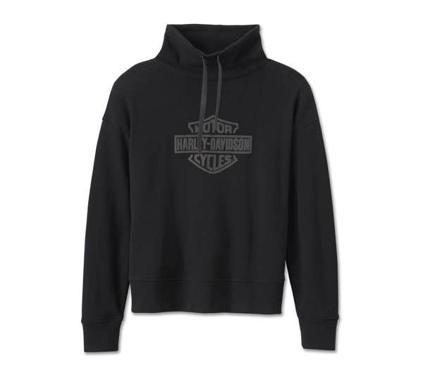 HARLEY-DAVIDSON WOMENS BAR & SHIELD FUNNEL NECK PULLOVER