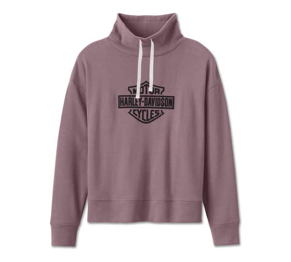 HARLEY-DAVIDSON WOMENS BAR & SHIELD FUNNEL NECK PULLOVER