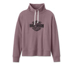 HARLEY-DAVIDSON WOMENS BAR & SHIELD FUNNEL NECK PULLOVER