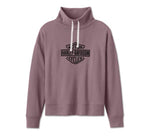 HARLEY-DAVIDSON WOMENS BAR & SHIELD FUNNEL NECK PULLOVER