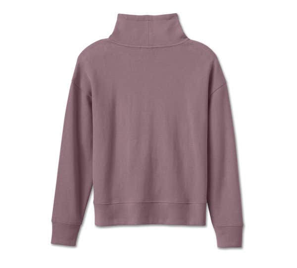 HARLEY-DAVIDSON WOMENS BAR & SHIELD FUNNEL NECK PULLOVER