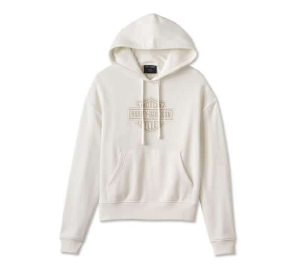 HARLEY-DAVIDSON WOMENS OVERSIZED WASHED BAR & SHIELD HOODIE