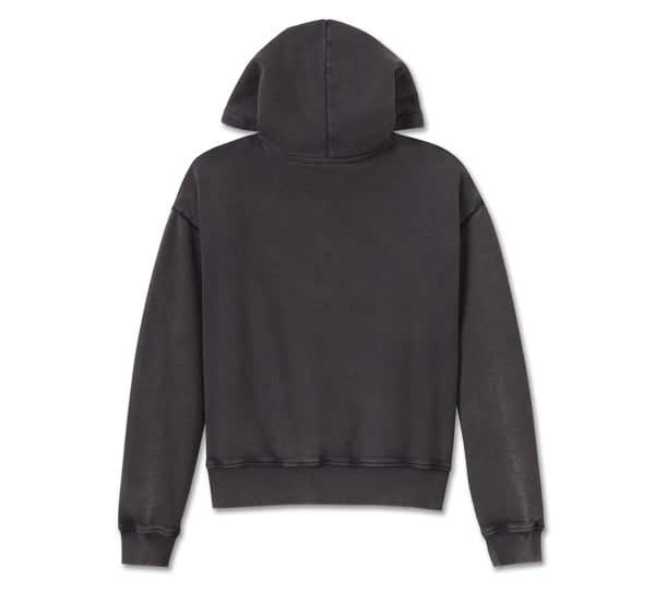 HARLEY-DAVIDSON WOMENS OVERSIZED WASHED BAR & SHIELD HOODIE