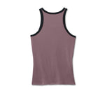 HARLEY-DAVIDSON WOMENS STACKED BAR & SHIELD RACERBACK TANK