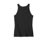 HARLEY-DAVIDSON WOMENS STACKED BAR & SHIELD RACERBACK TANK