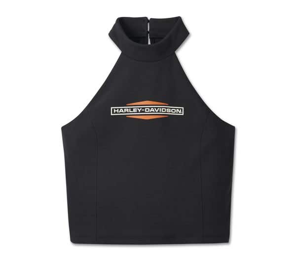HARLEY-DAVIDSON WOMENS STACKED BAR & SHIELD HALTER