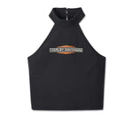 HARLEY-DAVIDSON WOMENS STACKED BAR & SHIELD HALTER