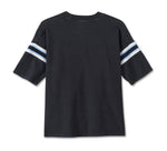 HARLEY-DAVIDSON WOMENS OLD ENGLISH ROSE BOXY TEE