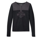 HARLEY-DAVIDSON WOMENS TIMELESS LONG SLEEVE HENLEY