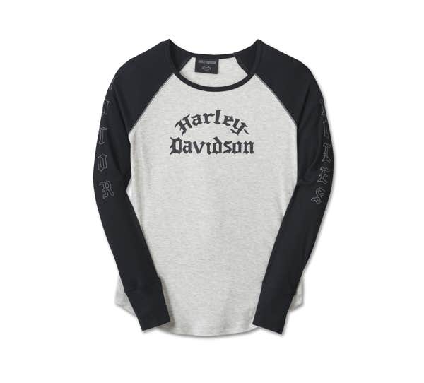 HARLEY-DAVIDSON WOMENS AUTHENTIC LONG SLEEVE RIB TOP